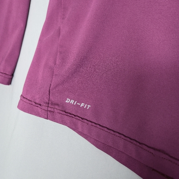 Nike Long Sleeve Hydro Rash Guard UPF40+ Dusty Rose Swim Shirt Size S - Picture 6 of 9